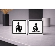 Toilet Seat Sign Squat/