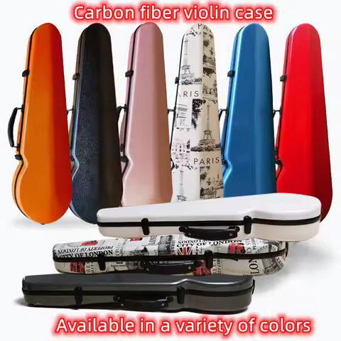 Violin Case Carbon Fiber Violin Case 4/4 3/4 variety of colors Violin Hard Case
