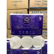 COMBO 4 LOTS OF 6 ROLLS OF CORELESS TOILET VIETNAMESE LOTUS 4-LAYER SILK PAPER SOFT AND STRONG