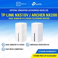 TP Link NX510V 5G AX3000 / Archer NX200 5G AX1800 Dual-Band Wi-Fi 6 Speed Telephony Router