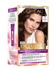 巴黎萊雅L'OREAL 優媚霜 三重護髮雙管染髮霜(局部蓋白)/染髮劑-3深棕