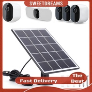 5V 10W Solar Panel Charger IP65 Waterproof Security Camera Solar Panel 9.8Ft/3M Cable for Arlo Ultra