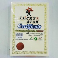 A4 160gram gold Stamping Readicert (seal)