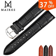 MAIKES New Watch Band 18 19 20 22 24mm Watchband Genuine Leather Watch Strap Black Watch Bracelet Watch Accessories for Tissot