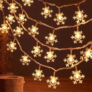 3M LED Light Garlands Curtain Fairy Light Snowflake Festoon String Light Decoration for Home Christmas New Year Ornament Lamp