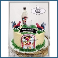 ∟ ◴ ∬ GIN and ROOSTER Theme Cake Topper Set