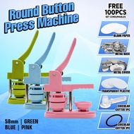 58mm Button Press Machine Badge Maker Blue Green Pink Circle Button Maker Button Badge Maker