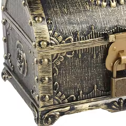 Adventurous Treasure Box Pirate Treasure Chest Decorative Multifunction Props Pirate Treasure Box fo
