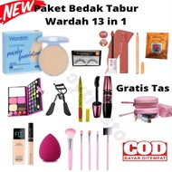 Paket Make Up Bedak Wardah Varian Super Lengkap Komplit 13 in 1 / Paket Kosmetik Lengkap Bedak Warda