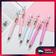 Gratis Ongkir - Pulpen Mekanik 6 Warna Karakter Unicorn Moon / Alat Tulis Kerja Kantor Mekanik