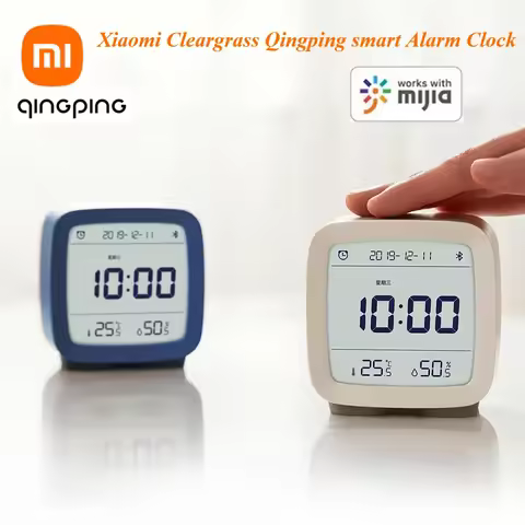 XIAOMI Cleargrass Qingping Smart Alarm Clock Display LCD Screen Adjustable Nightlight Smart Control 