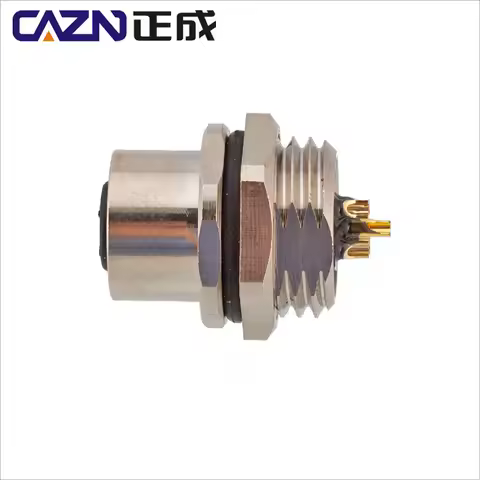 Front Mount Socket Solder Connect Female Male M12 Waterproof Connector