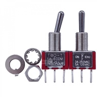 2PCS T8014B-SECQ Toggle Switch Self-locking Type 125V AC 5A/250V AC 3A 3 Gears 3 Pins Reset Toggle S