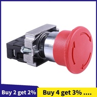 22mm NC Red Mushroom Emergency Stop Push Button Switch 600V 10A ZB2-BE102C XB2-BS542X1