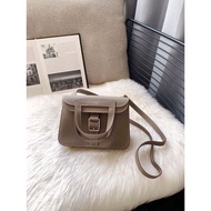 Halzan Bag Genuine Leather Briefcase Ladies Commuter Bag Simple h Home Bag Horseshoe Bag h Bag Gray 