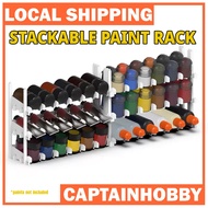 Stackable Paint Rack Holder – Desktop Paint Organizer for Vallejo AK Mig Mecha Tamiya Mr Color Paint