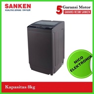 FREE Sanken AW-S887-GS Mesin Cuci 1 Tabung 8Kg .