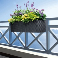 2 Pcs Balcony Railing Hanging Flower Pot Hook Planter Hanger Adjustable Holder Wall Pots Outdoor Met