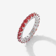 แหวนเพชรแถวแหวนแต่งงานสำหรับผู้หญิง3EX 100% 925เงินสเตอร์ลิง VVS1มีสีสันเพชรผ่านการทดสอบเพชรโมอิสจริ