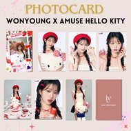 REPLIKA IVE Wonyoung X Amuse Hello Kitty Photocard Unofficial Replica Photocard Ive Wonyoung X Amuse