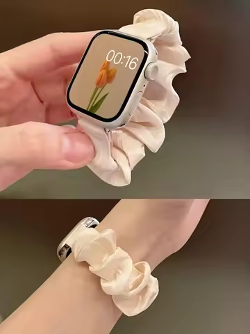 Compatible for Apple Watch Band Scrunchie 38/40/41mm42/44/45mm Cute Elastic Solo Loop Bands Women Br