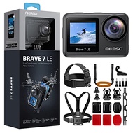 AKASO Brave 7 LE Action Camera with Action Camera Skateboard Accessories Kit Bundle