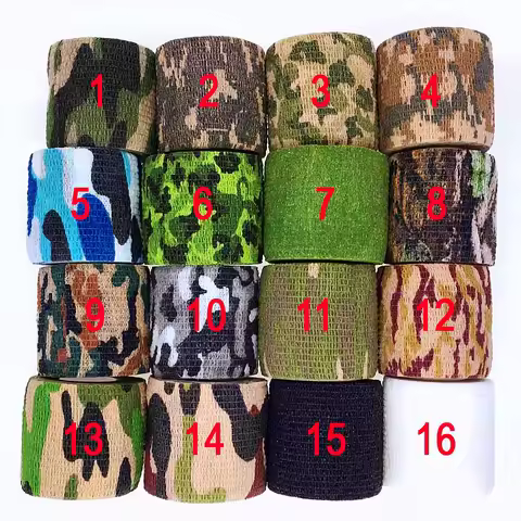 1 Roll U Pick 4.5m*5cm Waterproof Outdoor Camo Hiking Camping Hunting Camouflage Stealth Tape Wraps