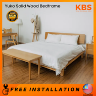(FREE Installation+Shipping) KBS Yuko FULL SOLID WOOD Bed Frame / Muji Style Furniture / Katil Kayu 
