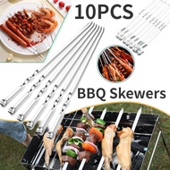 10/20/30PCS BBQ Skewer Reusable Barbecue Skewer Stainless Steel Grilling Kebab Stick Grill Stick BBQ
