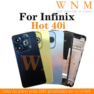 For Infinix Hot 40i X6528B X6528 LCD Front Frame Bezel Back Battery Cover + Middle Frame + Camera Fr