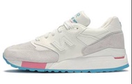 New Balance NB 998 舒適百搭 網佈防滑輕便 低幫 馬拉鬆跑步鞋 男款 白藍色