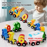 Magnetic Digital Train Toy Magnet Wheel Train Early Education Toys Magnetic Train Number Toys For Ki