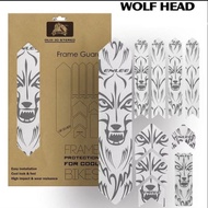 ENLEE Bicycle Frame Protector Frame Guard Protector Sticker, wolf Sticker