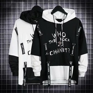 Hong Kong Aberdeen Bristle Thin Style Hooded High School Students Fake Two-Piece Male Handsome Stude