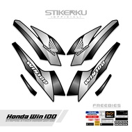 HONDA STRIPING WINHONDA 94 MOTIF/ WIN 100 STICKER/ VIRAL WIN 100 VARIATION STICKER/ MYSTORE STICKER/