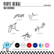 SET CORTIS signature Logo KPOP logo Vinyl Decals brand laptop motor car tumbler sticker waterproof