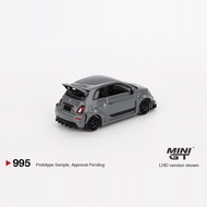 MINI GT1:64 # 995 Abarth 595 Grey Alloy Car Model