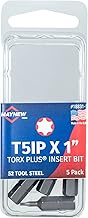 Mayhew Steel Products, Inc. T5IP x 1" Torx Plus Insert Bit, 5 Pack