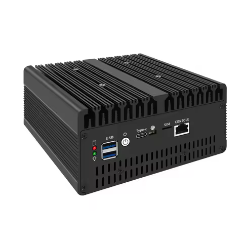 Fanless Mini PC Pentium 8505/Core i5-13420H/i7-13620H Soft Router 4*i226-V 2.5G COM Type-C DDR5 SATA