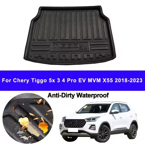 Car Auto Rear Boot Cargo Liner Tray Trunk Mat Carpet for Chery Tiggo 5x 3 4 Pro EV MVM X55 2018 - 20
