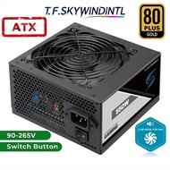 T.F.SKYWINDINTL | 550W ATX Power Supply  80PLUS Gold  PC PSU Non Modular 90V-265V 20+4PIN 120mm Ultr