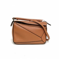 LOEWE Puzzle18幾何包迷你MINI焦糖色牛皮