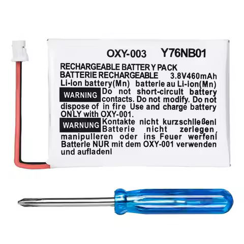 OSTENT 460mAh 3.8V Rechargeable Lithium-ion Battery Kit Pack for Nintendo GBM Game Boy Micro with Sc