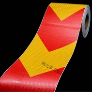 AT/🌞10CM20cm Wide Reflective Sticker Tape Garage Anti-Collision Traffic Warning Label Paper Mask Arrow Guide Sign Sticke