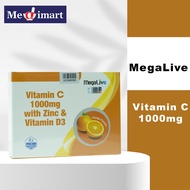 Megalive Vitamin C 1000mg with Zinc & Vitamin D3