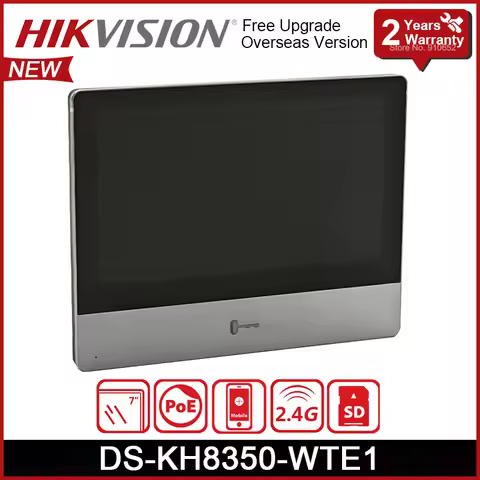 New Hikvision DS-KH8350-WTE1 IP Indoor Station 7inch Touch Screen POE Video Intercom WIFI Monitor Hi