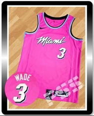 【絕版現貨D Wade】熱火粉紅色D Wade球衣 Miami Heat Earned Pink Jersey