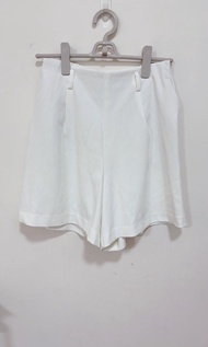 Uniqlo白色西裝褲裙/不透有口袋