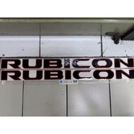 MERAH Jeep Wrangler Rubicon Black Red Rubicon Decal Sticker