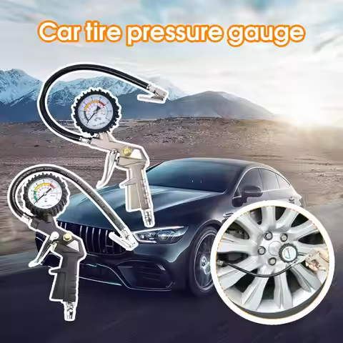 Car Tire Pressure Gauge, 0-16Bar/0-220Psi Pressure Gun,Can Be Used To Inflate/Deflate/Measure Air Pr
